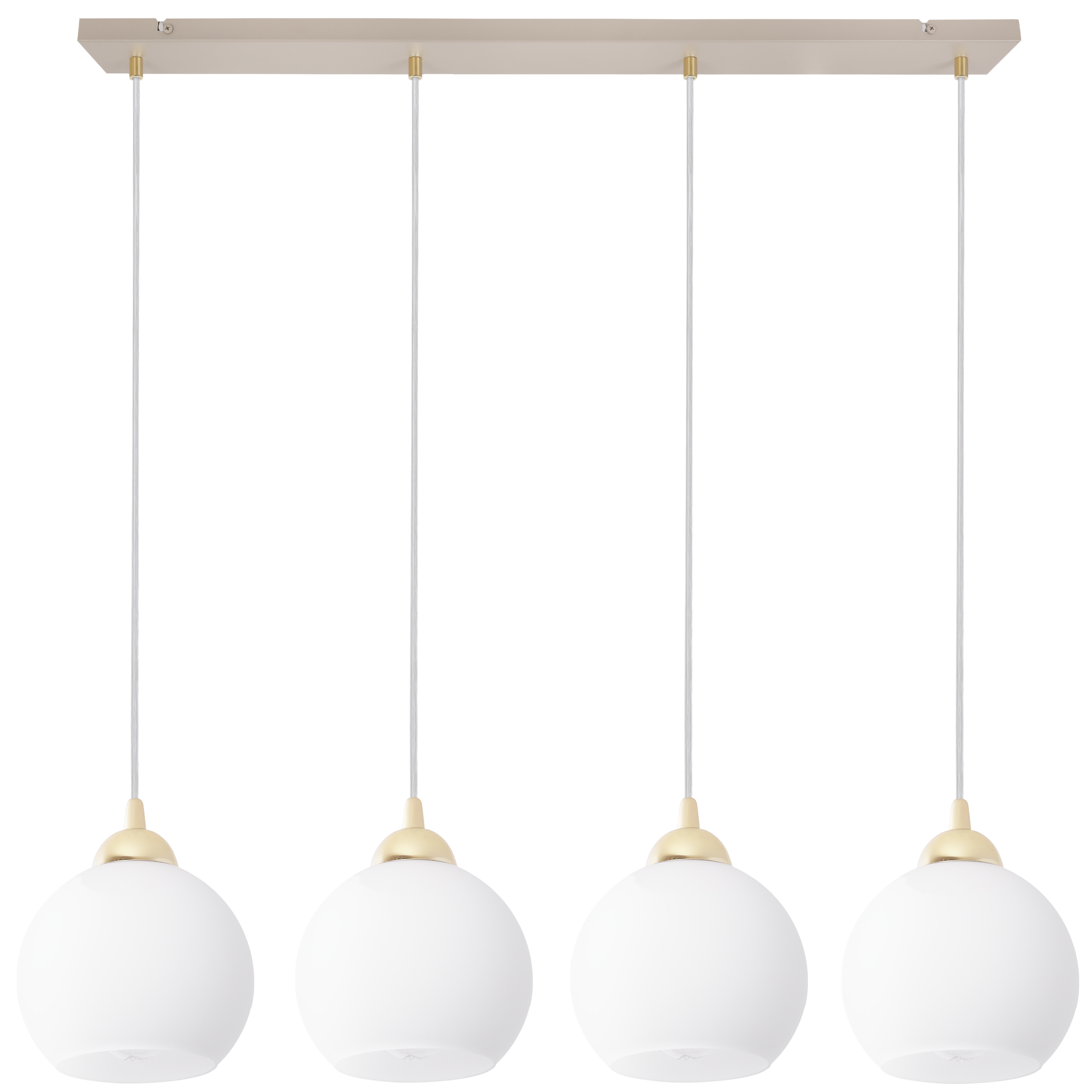Lampa sufitowa wisząca Light Home LH Eliza White linka transparentna 24x E27 biały/złoty