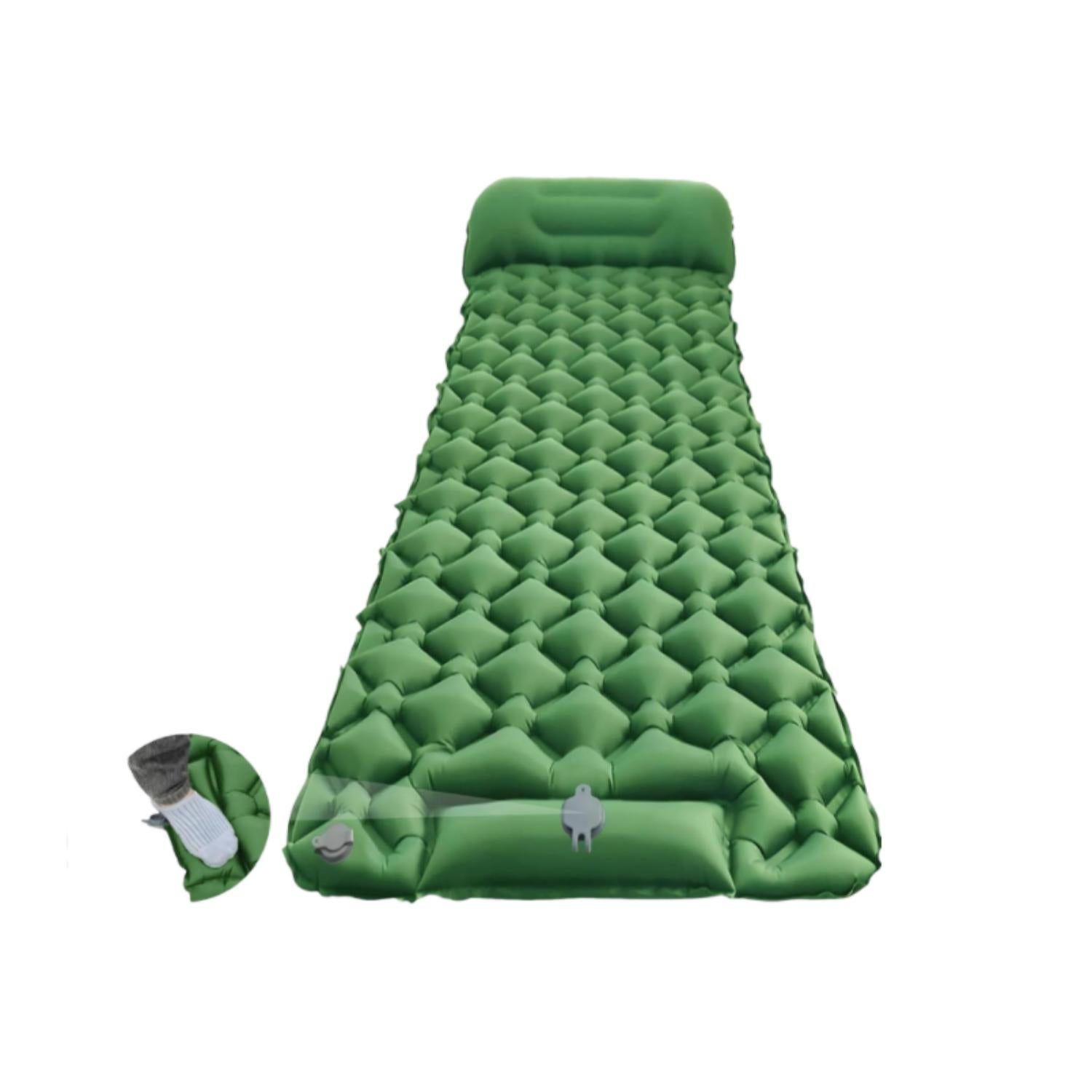 mata do spania na kemping z poduszka wbudowany Pump Ultralight nadmuchiwany spanie mata Wodoodporny kemping powietrze Mattress do Backpacking Hiking