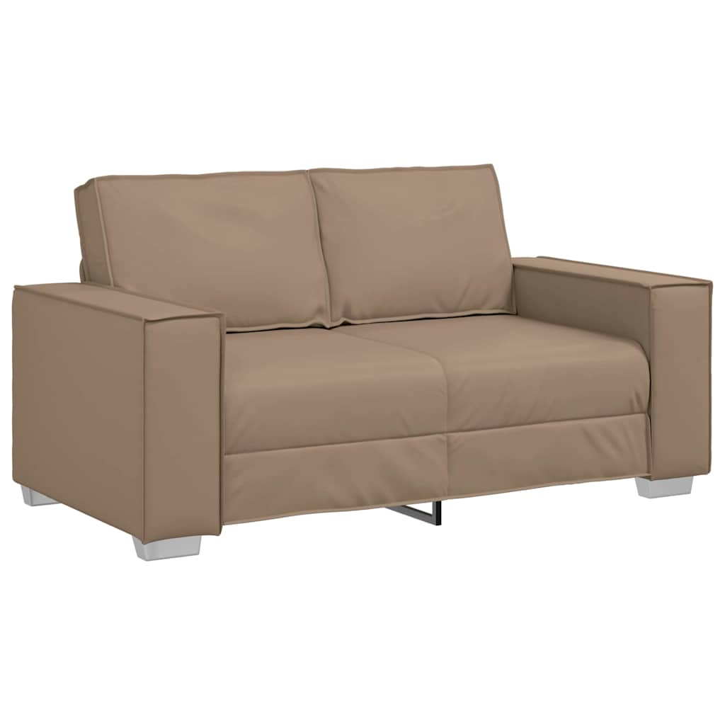 Sofa dwuosobowa Cappuccino 160 cm Skóra ekologiczna