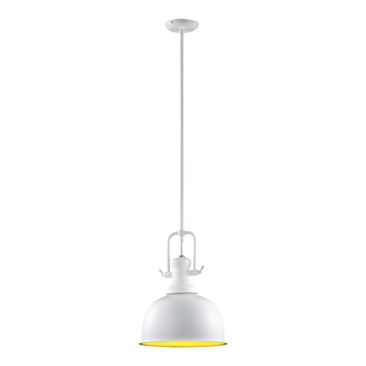 Lampa wisząca Laredo biało-żółta 1xE27x60W metal wym:126x32,5x32,5cm IP20 Italux