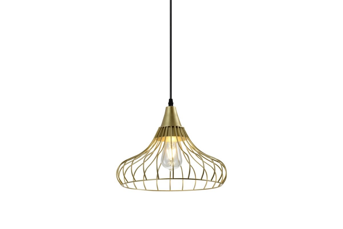 Oprawa sufitowa LOTTE, 2646, AC220-240V, 50/60Hz, 1*E27, IP20, śr. 33 cm, pojedyncza, złota - GTV LIGHTING