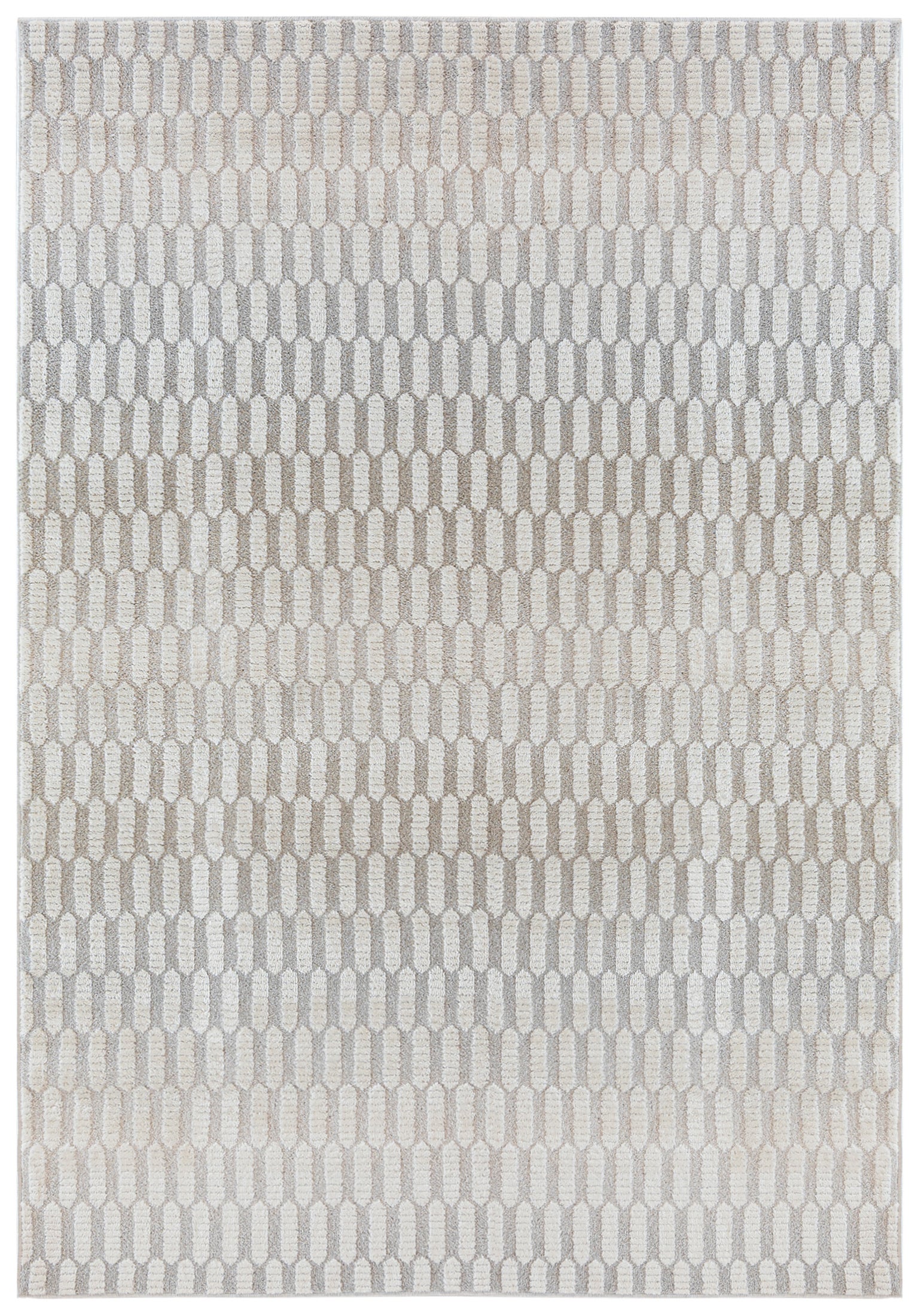 Dywan Wewnętrzny Lodi Vico Mazovia Prostokątny 80 x 150 cm Beżowy Kremowy Geometryczny Krótkie Włosie