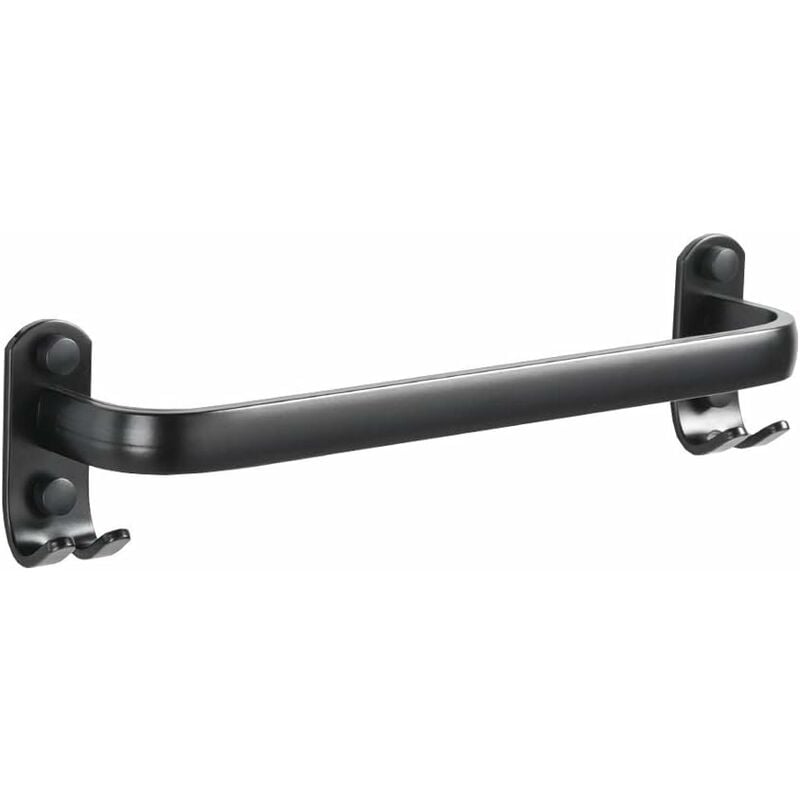 Wieszak na ręczniki łazienkowe - Wieszak ścienny na ręczniki kuchenne - Czarny - 40 cm