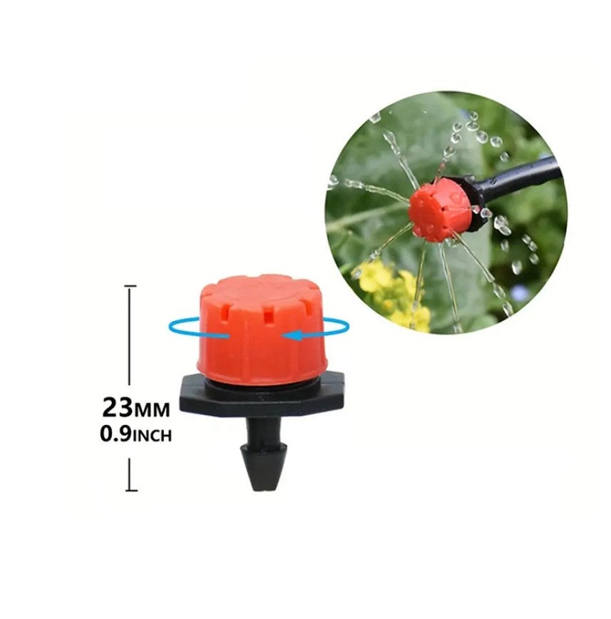 120 sztuk Regulowane kroplowniki Ø 19,9 mm Plastikowe regulowane kroplowniki Zraszacze DIY do mikronawadniania kroplowego