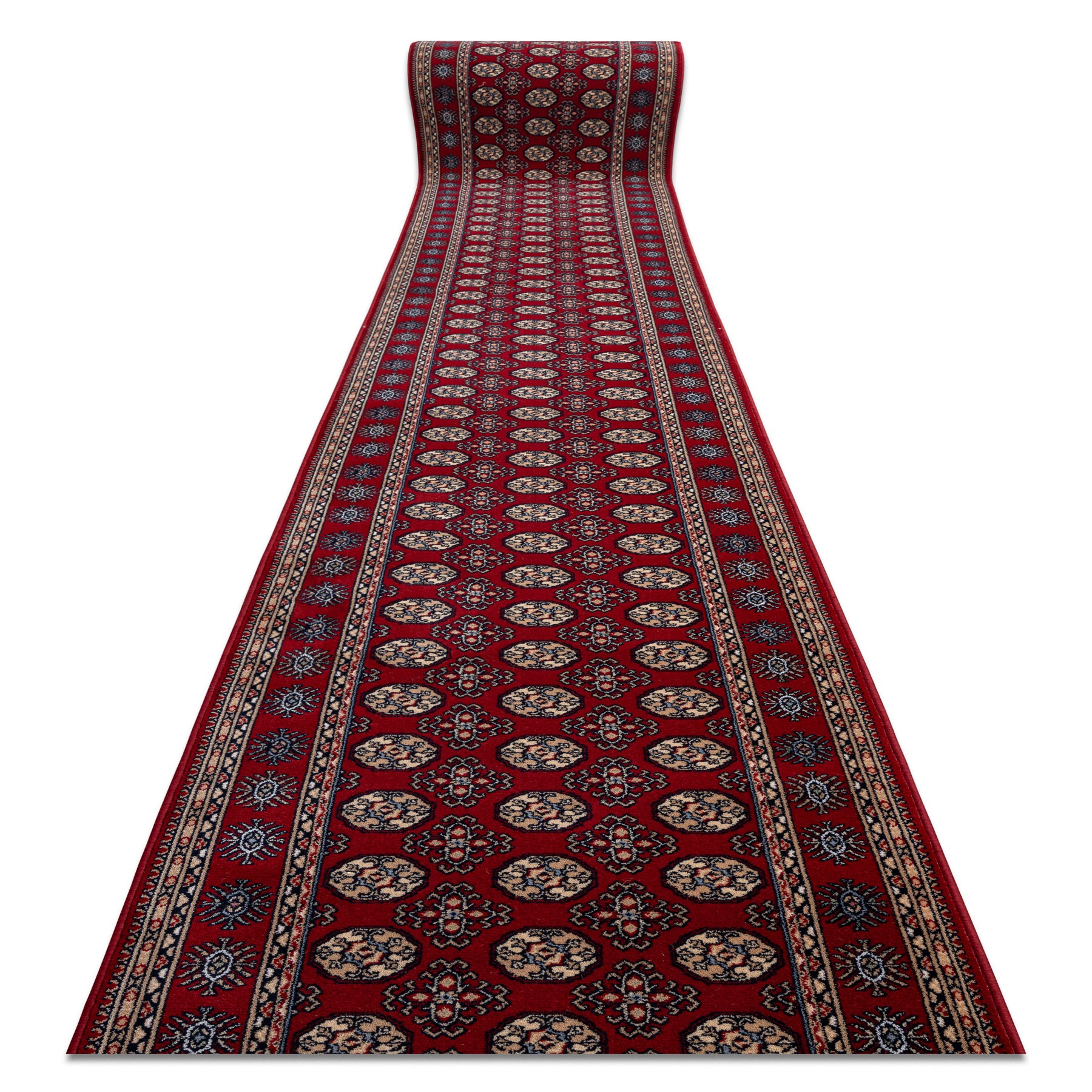 Chodnik NAIN wełniany Rozeta 6177 51066 bordo / beż 100cm 100x350 cm
