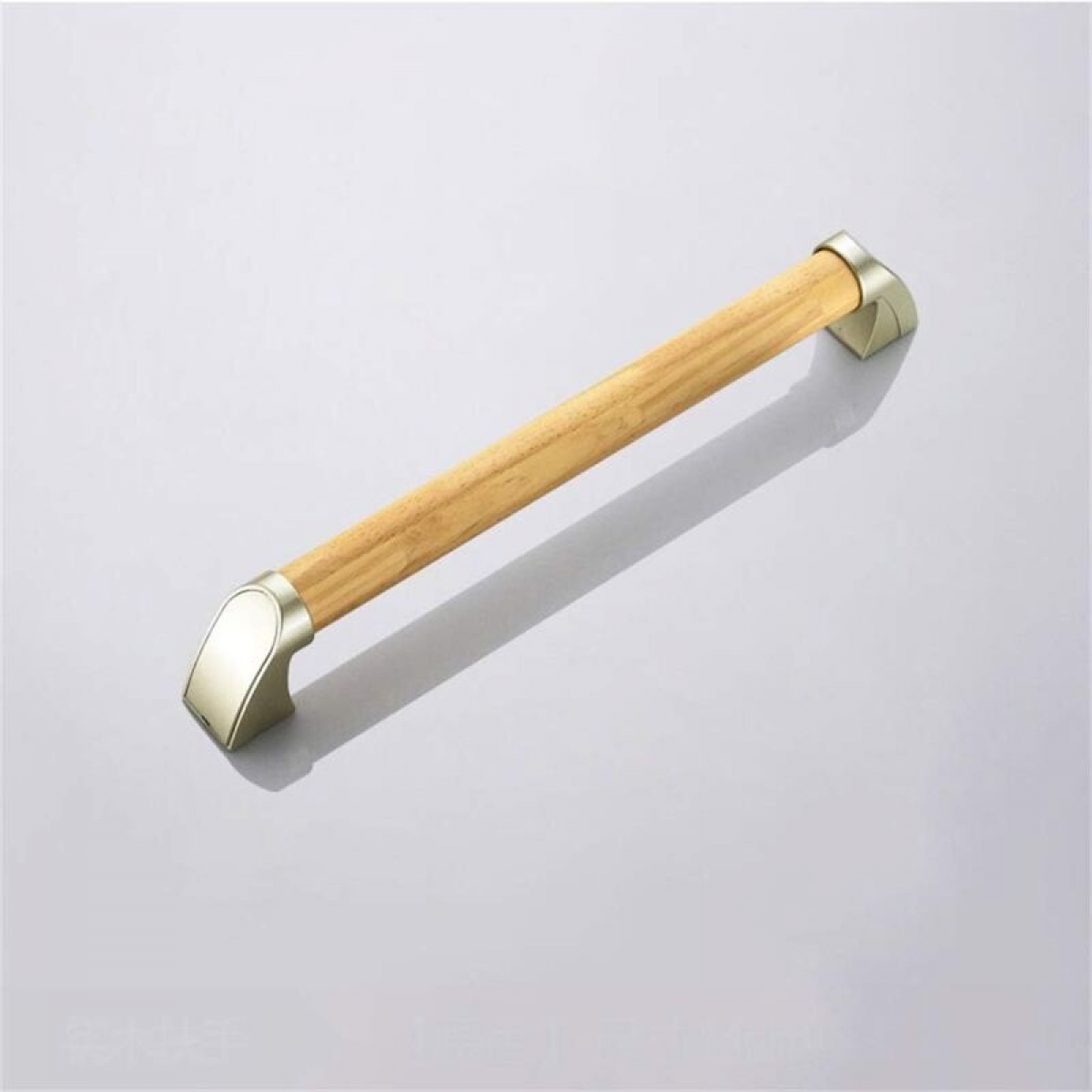 Drewniany uchwyt, uchwyt ścienny z naturalnego drewna, drewniany uchwyt prysznicowy do łazienki, poręcz bezpieczeństwa do toalety (44 cm)
