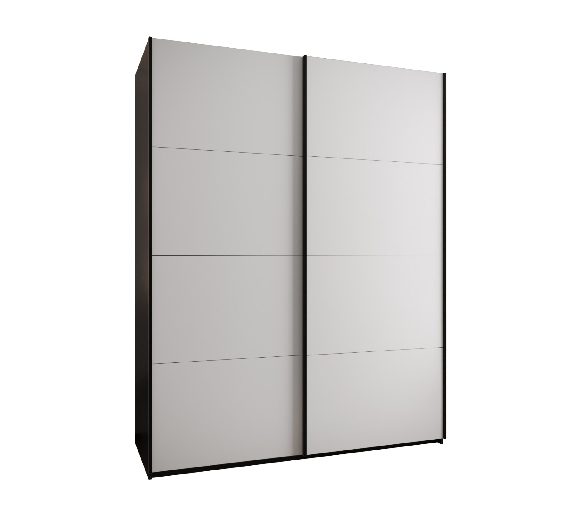 Szafa przesuwna wysoka Lux 1 200 x 64 x 245,5 cm czarny + biały + u. czarny - Abiks Meble
