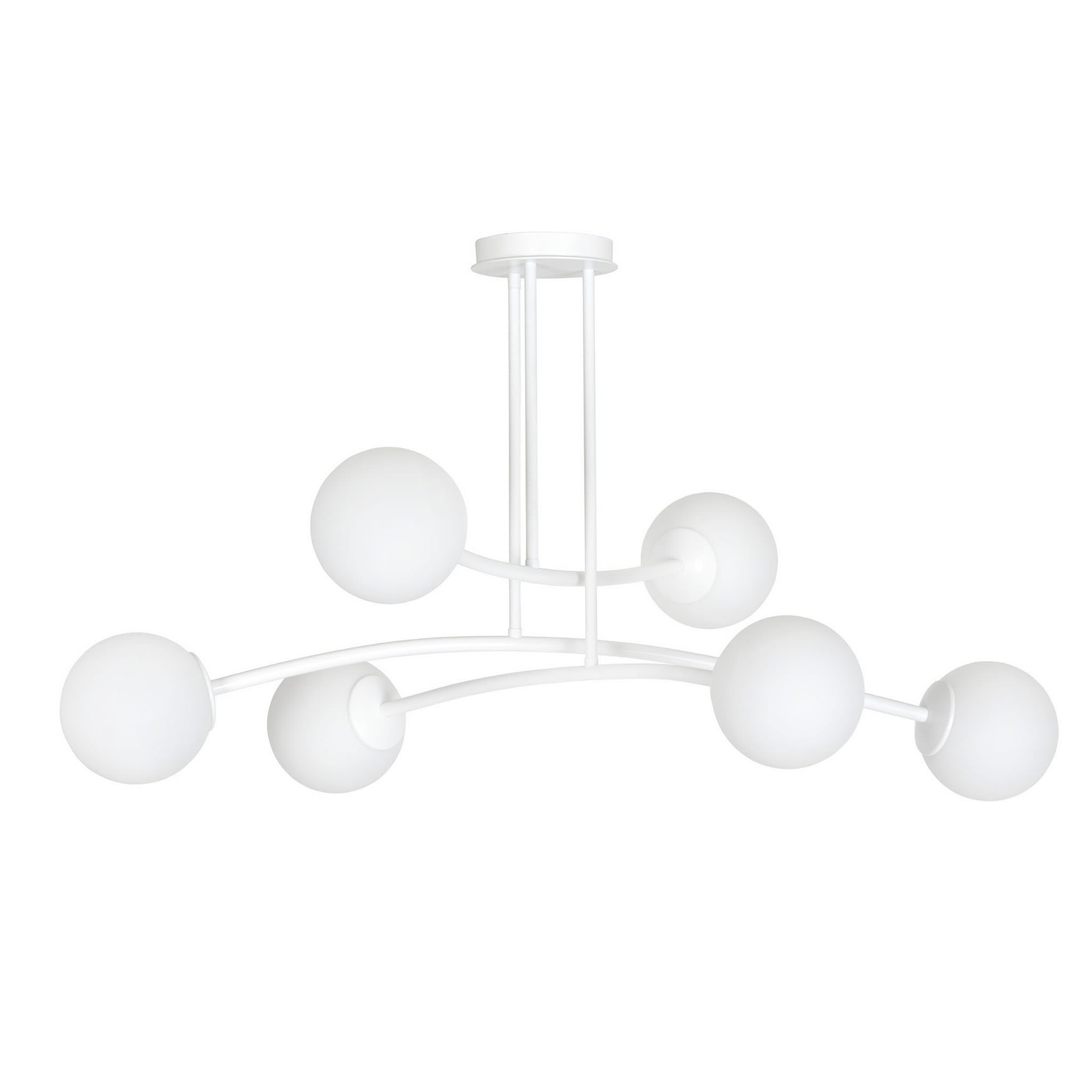Żyrandol Emibig 6xE14 40W HALLDOR 6 WHITE 1025/6