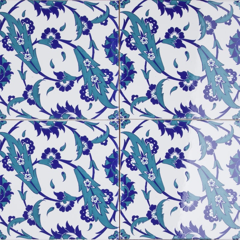 Cerames – płytki Iznik 20×20 cm "Esin" – opakowanie 12 szt. (0,48 m²) – płytki ceramiczne z orientalnymi motywami.