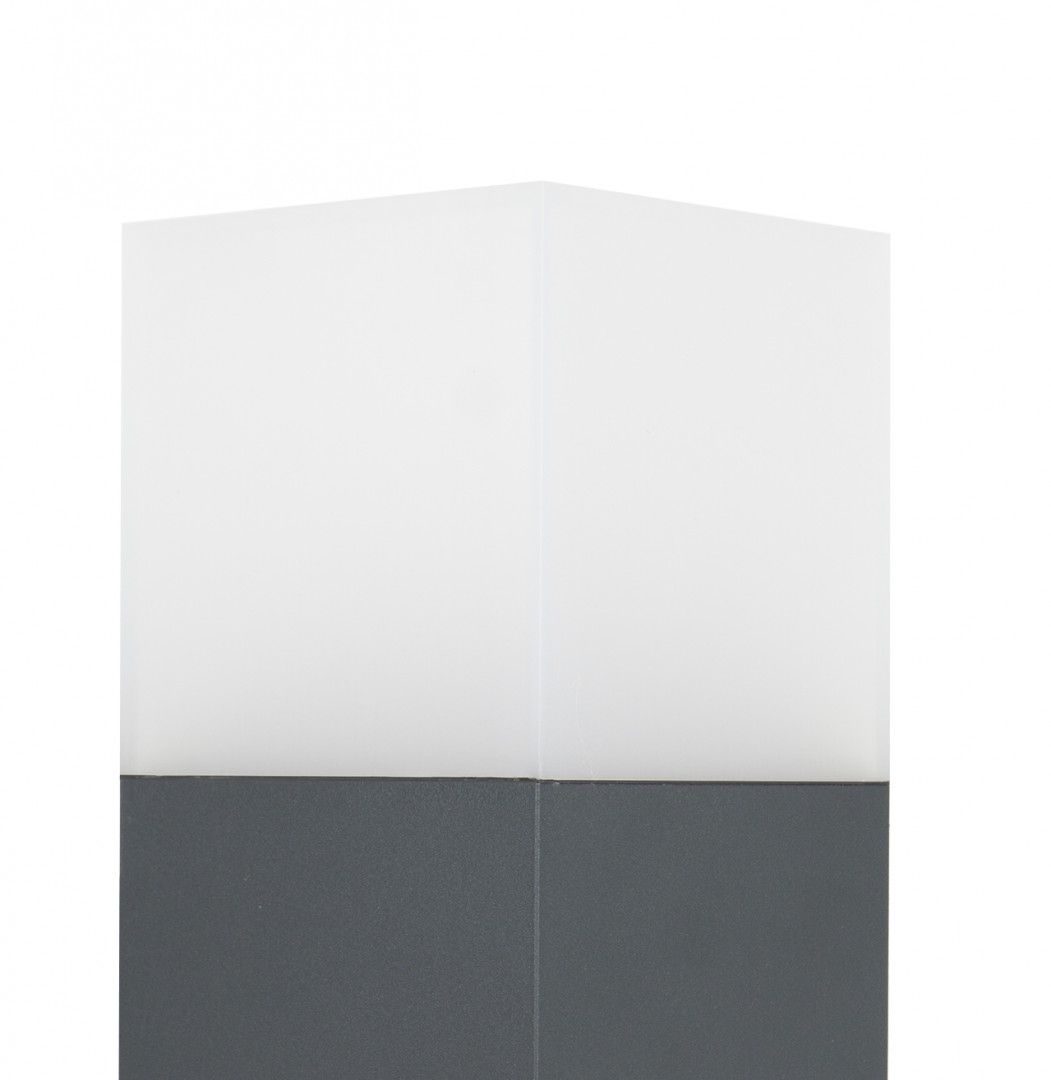 Lampa ogrodowa stojąca Cube ciemnoszara 1xE27x20W aluminium wym:70x10x10cm IP44 SU-MA