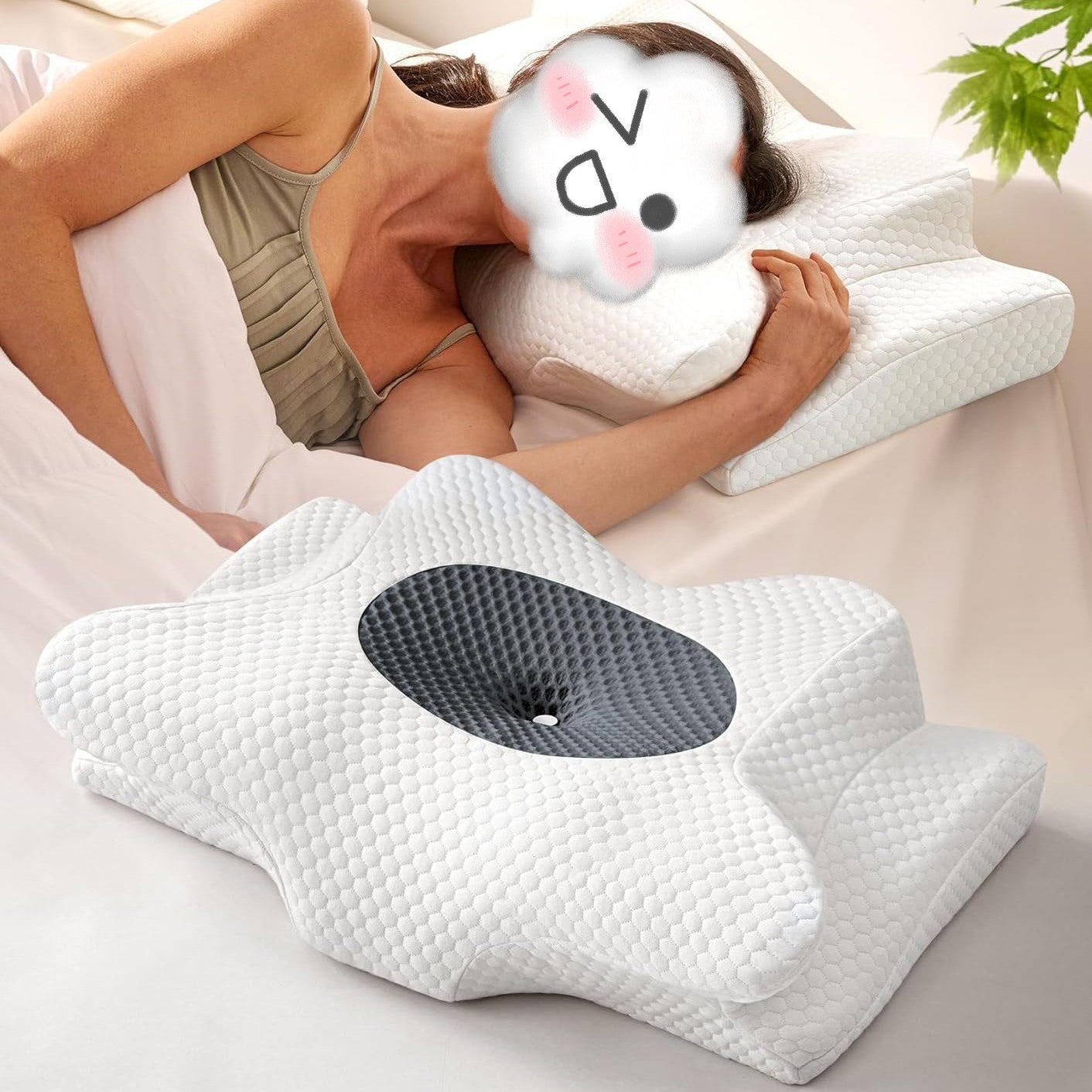 Poduszka do spania na odcinek szyjny, ergonomiczna poduszka do spania na boku, ortopedyczna poduszka łagodząca ból karku, poduszka na plecy