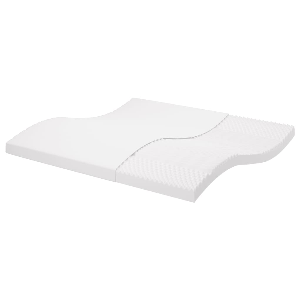 Materac piankowy, biały 200x200 cm, 7-strefowy, twardość 20 ILD vidaXL