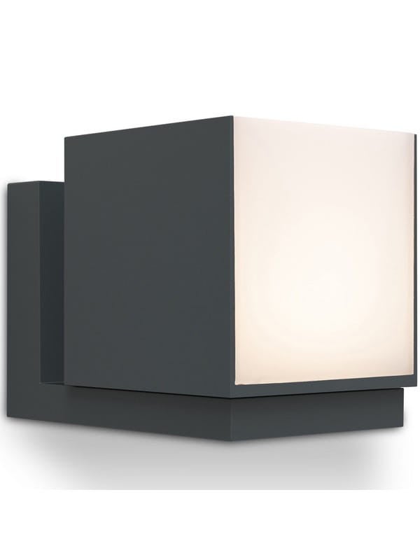 Kinkiet zewnętrzny CUBA LED 12W Ciepła biel 600lm antracytowo-biały wym:14,8x10x11,6cm IP54 Lutec
