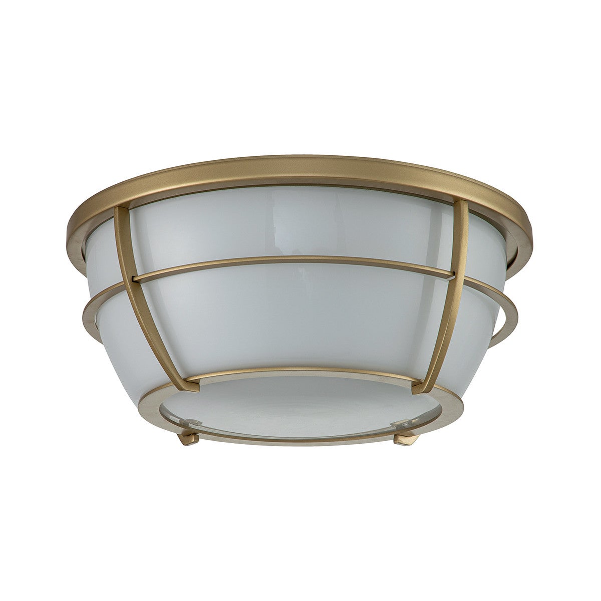 Plafonnier Salle de bains Quoizel Verre,Acier Laiton naturel peint