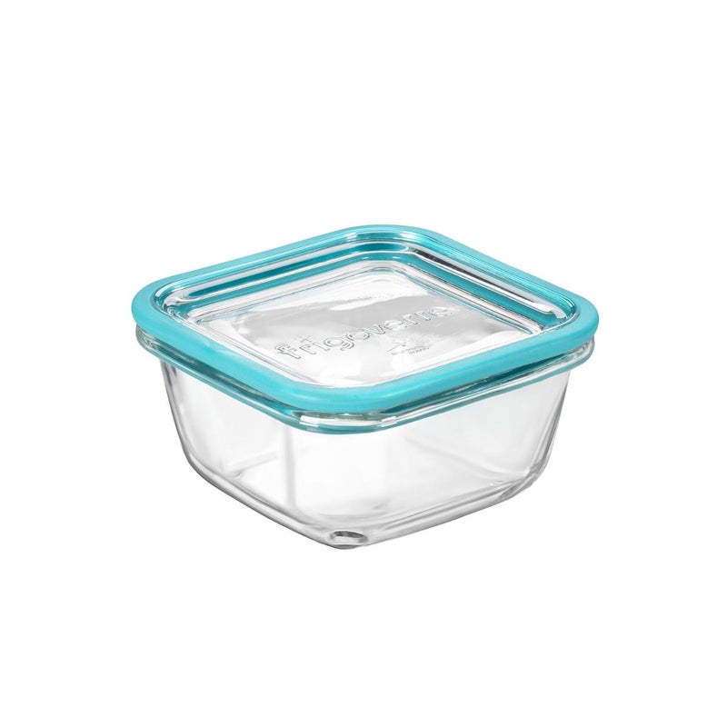 Słoik szklany Frigoverre Future Clear z pokrywką, kwadratowy, 12 cm