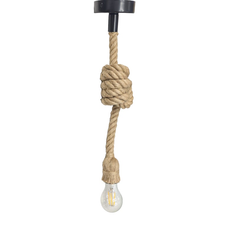 Lampa wisząca Vintage Rope z 1 ramieniem i podstawą E27