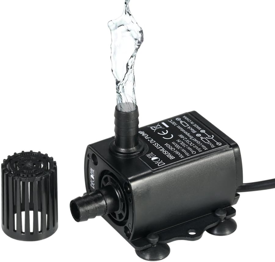 Miniaturowa pompa wodna, USB DC5V 4,8W, 300 l/h, podnoszenie 300 cm, ultracicha, bezszczotkowa pompa akwariowa, zanurzalna pompa wodna, wodoodpor
