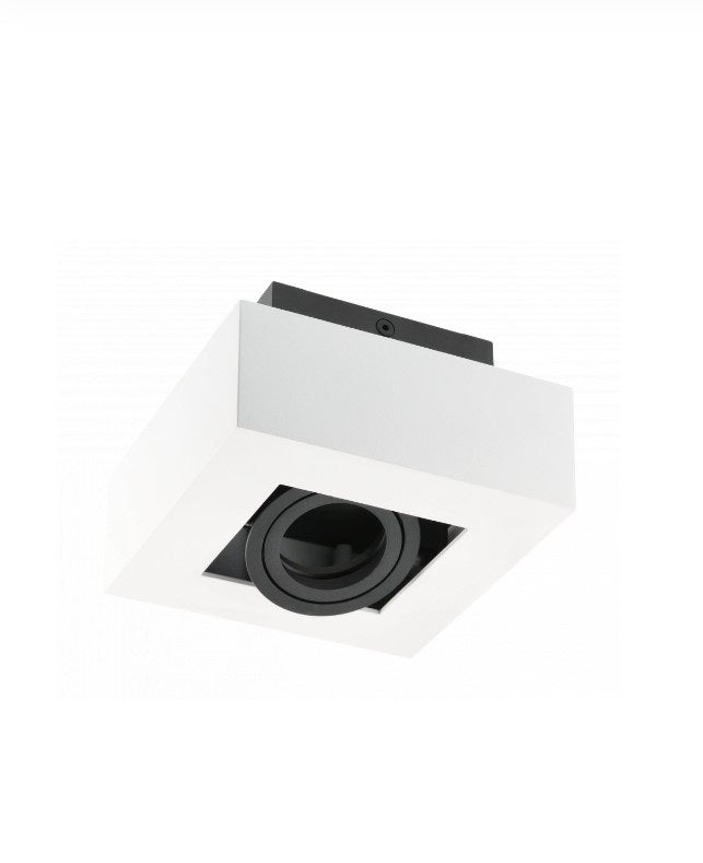 Oprawa sufitowa ASTER, GU10, max.20W, AC220-240V, IP20, aluminiowa, pojedyncza, biały - GTV LIGHTING