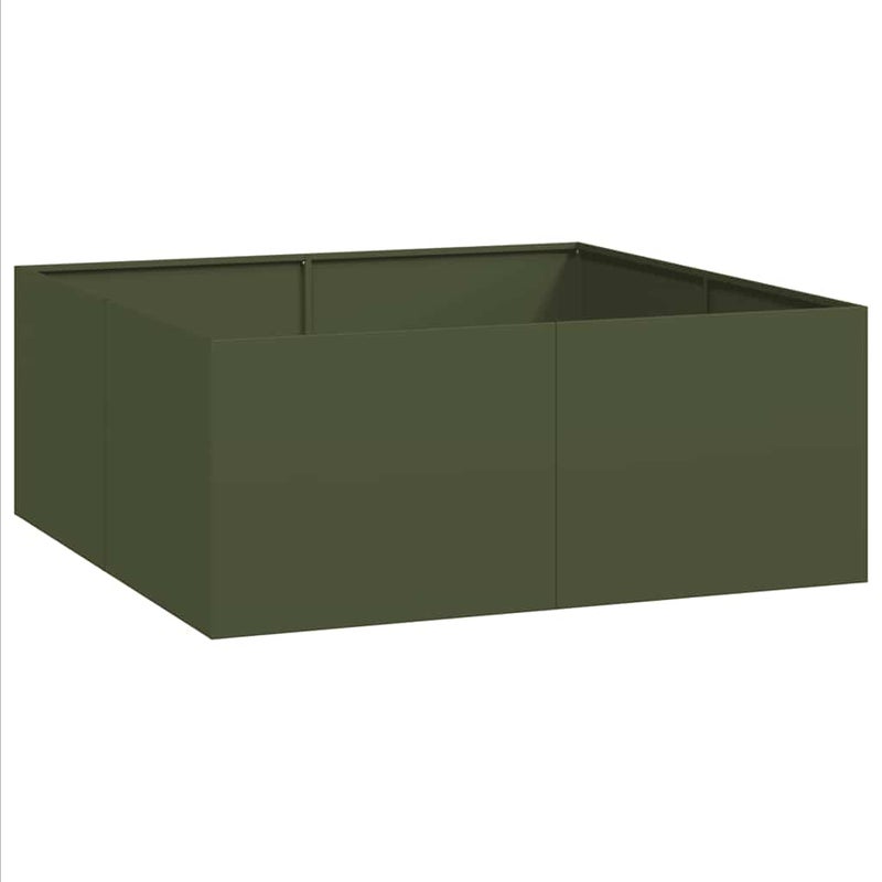 Doniczka Oliwkowo-zielona 100x100x40 cm Stal