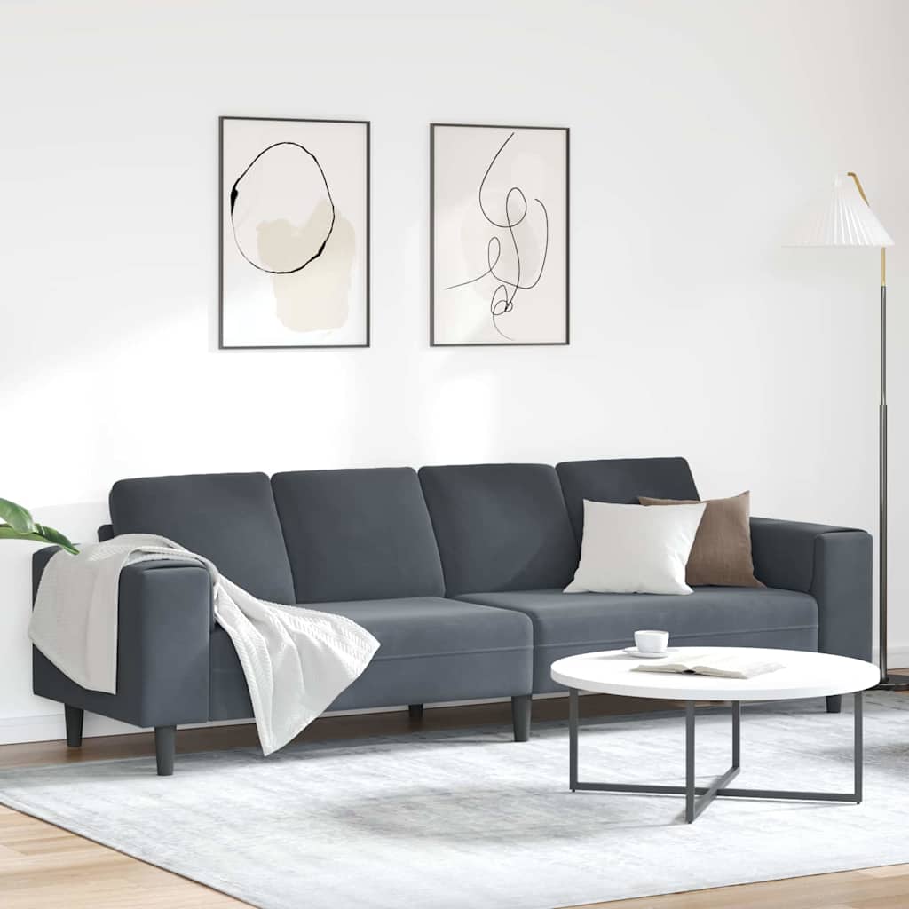 Sofa do salonu Ciemnoszary 250 x 77 x 76 cm vidaXL
