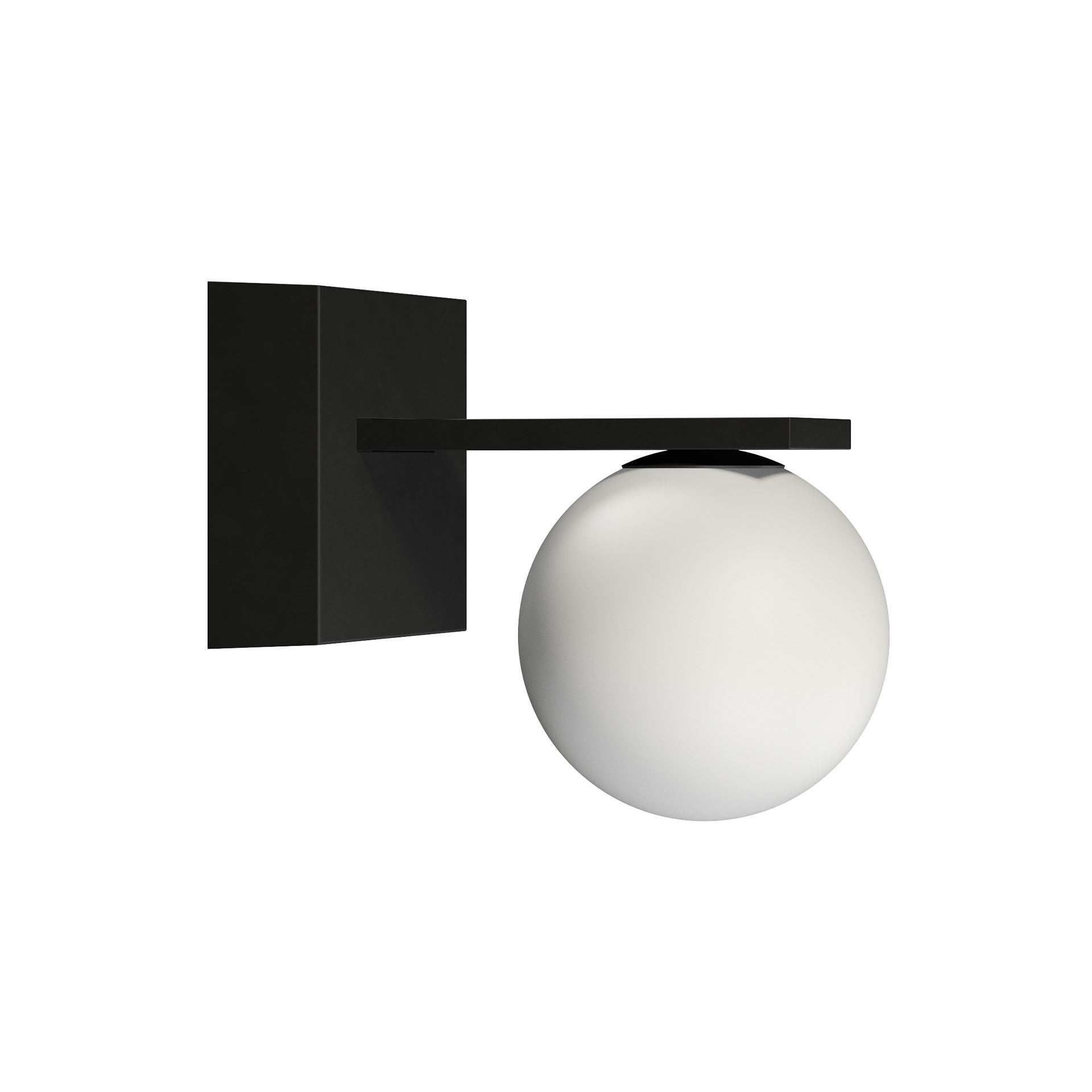 Czarna lampa ścienna zewnętrzna z kulą IP54 9W 2700K 3000K 465Lm - 2700º K - Ciepłe światło
