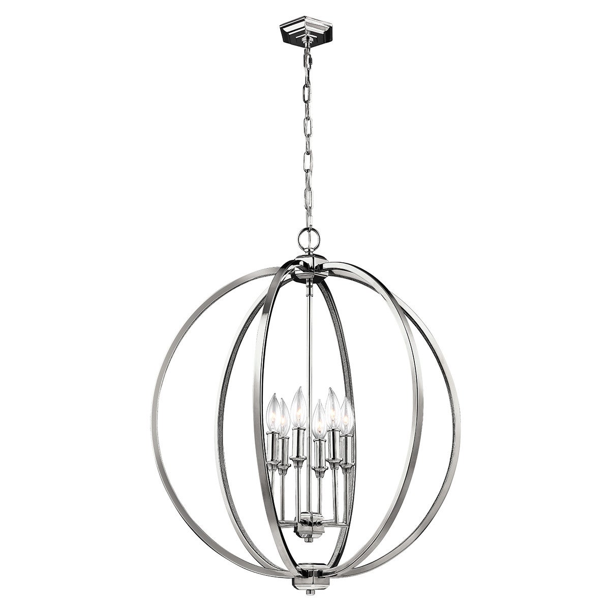 Lampa wisząca nikiel Corinne 6xE14 60W Feiss