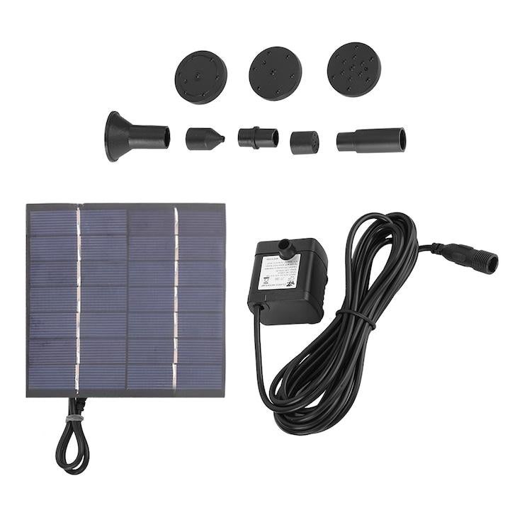Zanurzalna fontanna solarna, 1,4 W, 1000 mAh, 11 x 11 cm