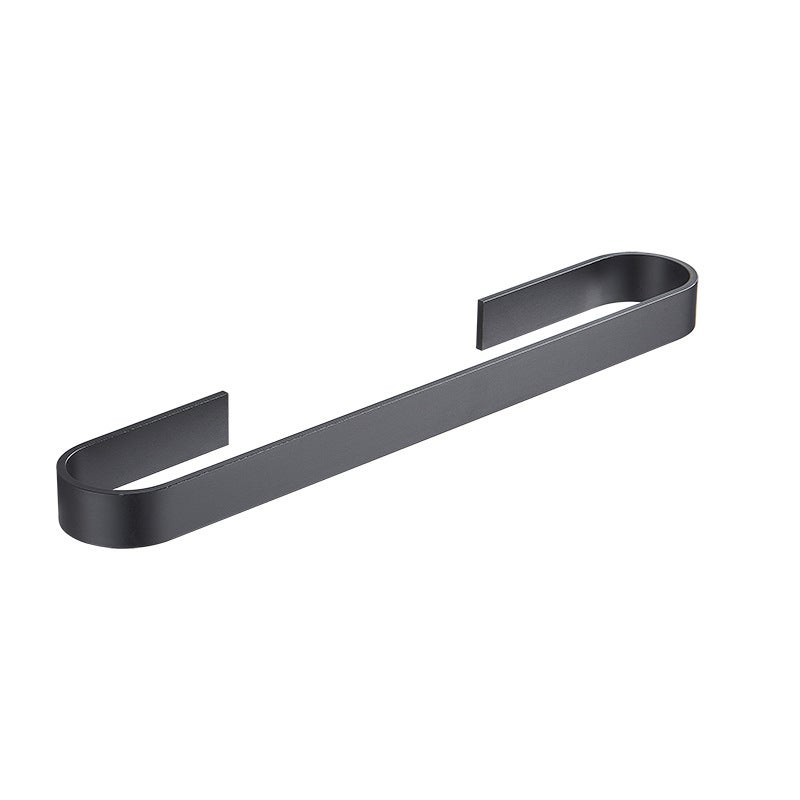Oszczędzający miejsce aluminiowy wieszak na ręczniki do łazienki i kuchni, 35 cm (czarny)
