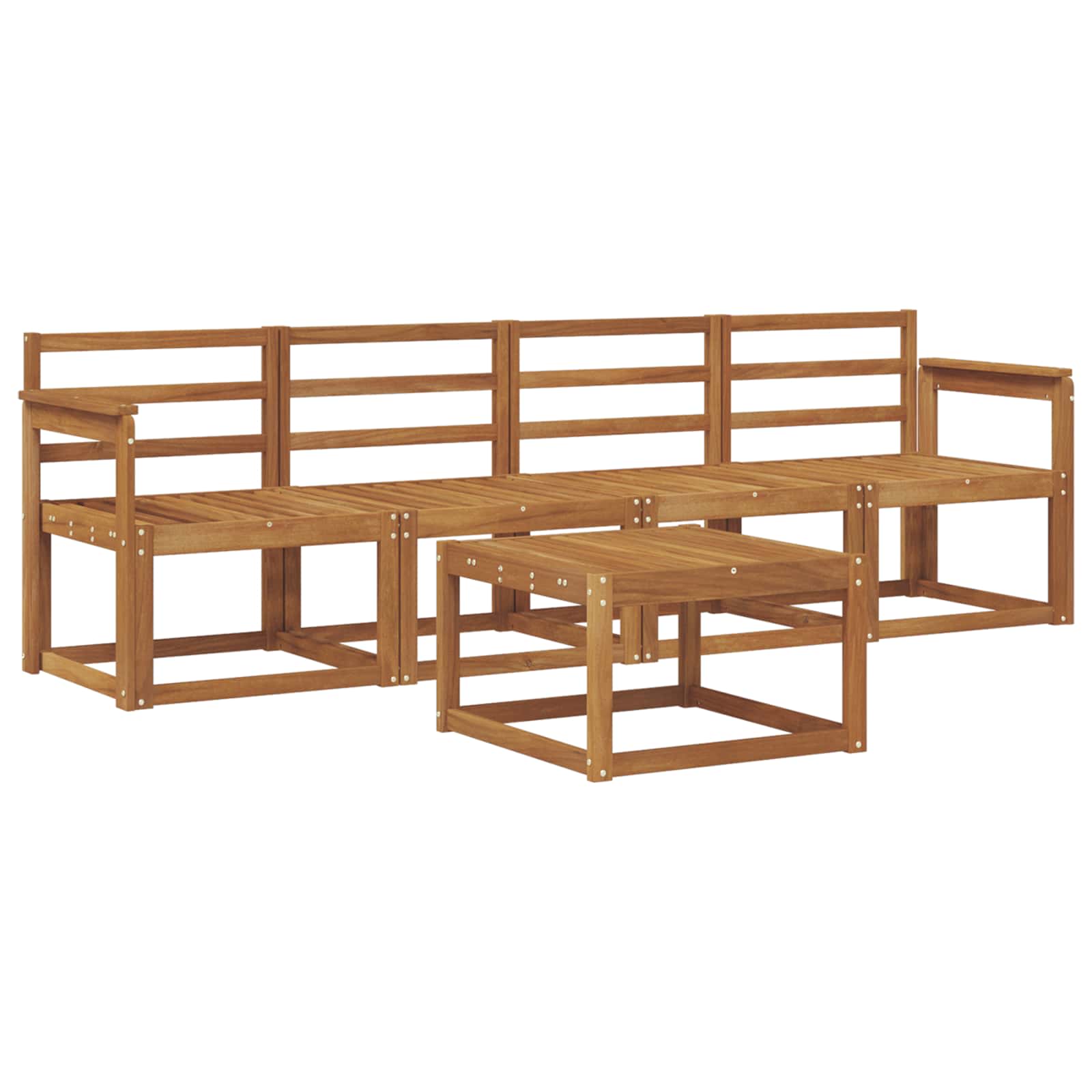Zestaw sof na zewnątrz 5 pcs Naturalny