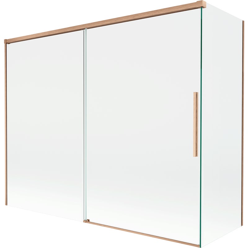 Mexen Rox parawan nawannowy 2-skrzydłowy rozsuwany 190 + 90 x 150 cm, transparent, miedż szczotkowana - 8C9-190-090-65-00