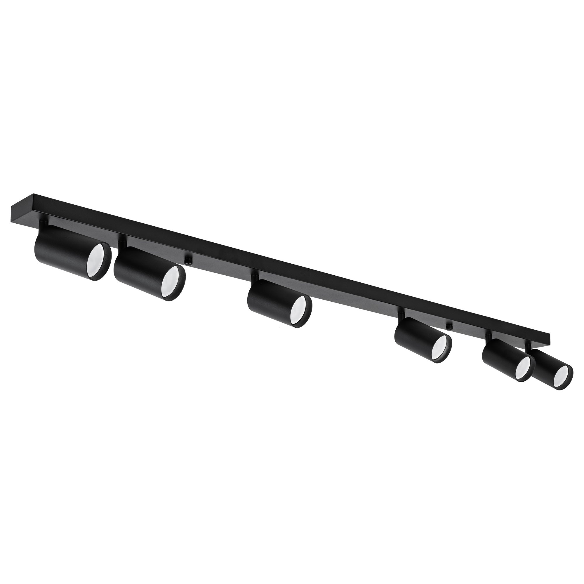 Listwa reflektorowa czarna LED - Lampa sufitowa długa 6 x GU10 - Kinkiet natynkowy oprawa do salonu Tuba - LEDHOFF