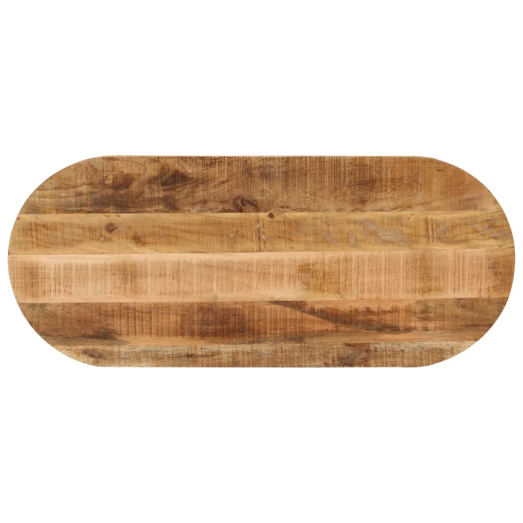 Blat Drewniany do Stołu Owalny 90x40 cm z Surowego Drewna Mango