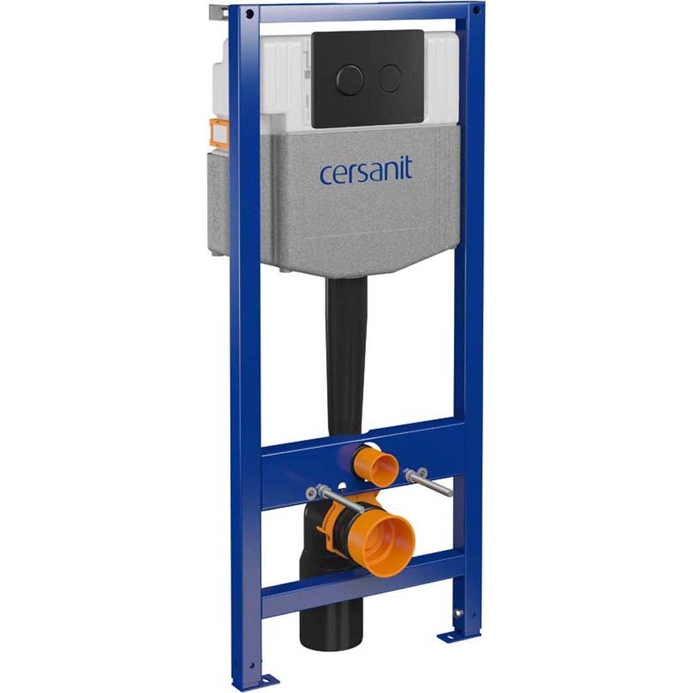CERSANIT Zestaw podtynkowy ABIS NEW 40 mechaniczny, miska, deska, przycisk chrom S4011-001