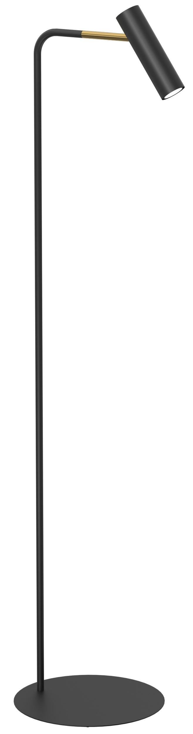 Lampa podłogowa nowoczesna Axion czarno-złota 1xGU10x8W metal wym:159x34x34cm IP20 Luminex