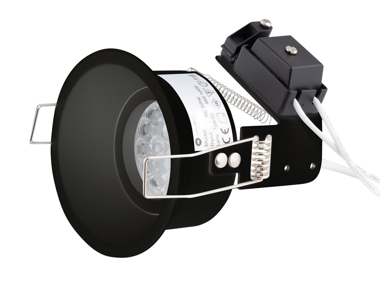 Oprawa wpuszczana DEEP czarna 1xGU10x10W metal wym:9x8,2x8,2cm IP20 Maxlight