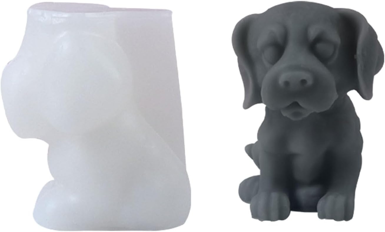 Forma silikonowa w kształcie psa do świec, żywicy epoksydowej, mydła i gipsu – Beagle Decorations
