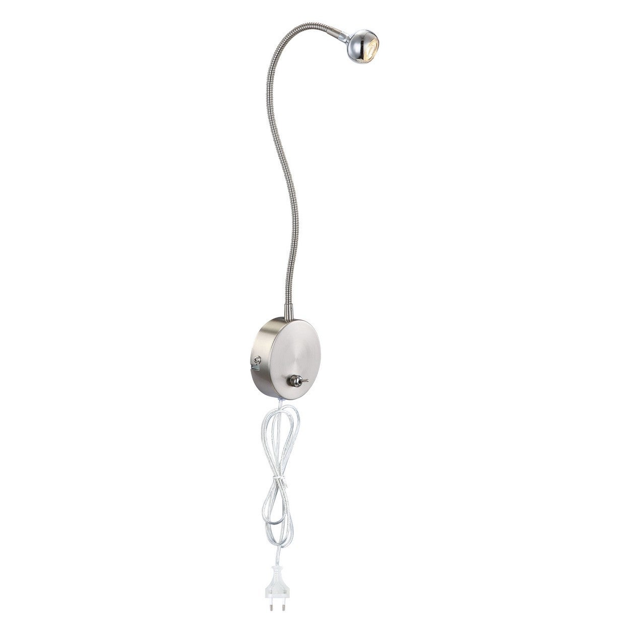 Globo Serpent Lampa ścienna do czytania Nikiel mat LED 3000K