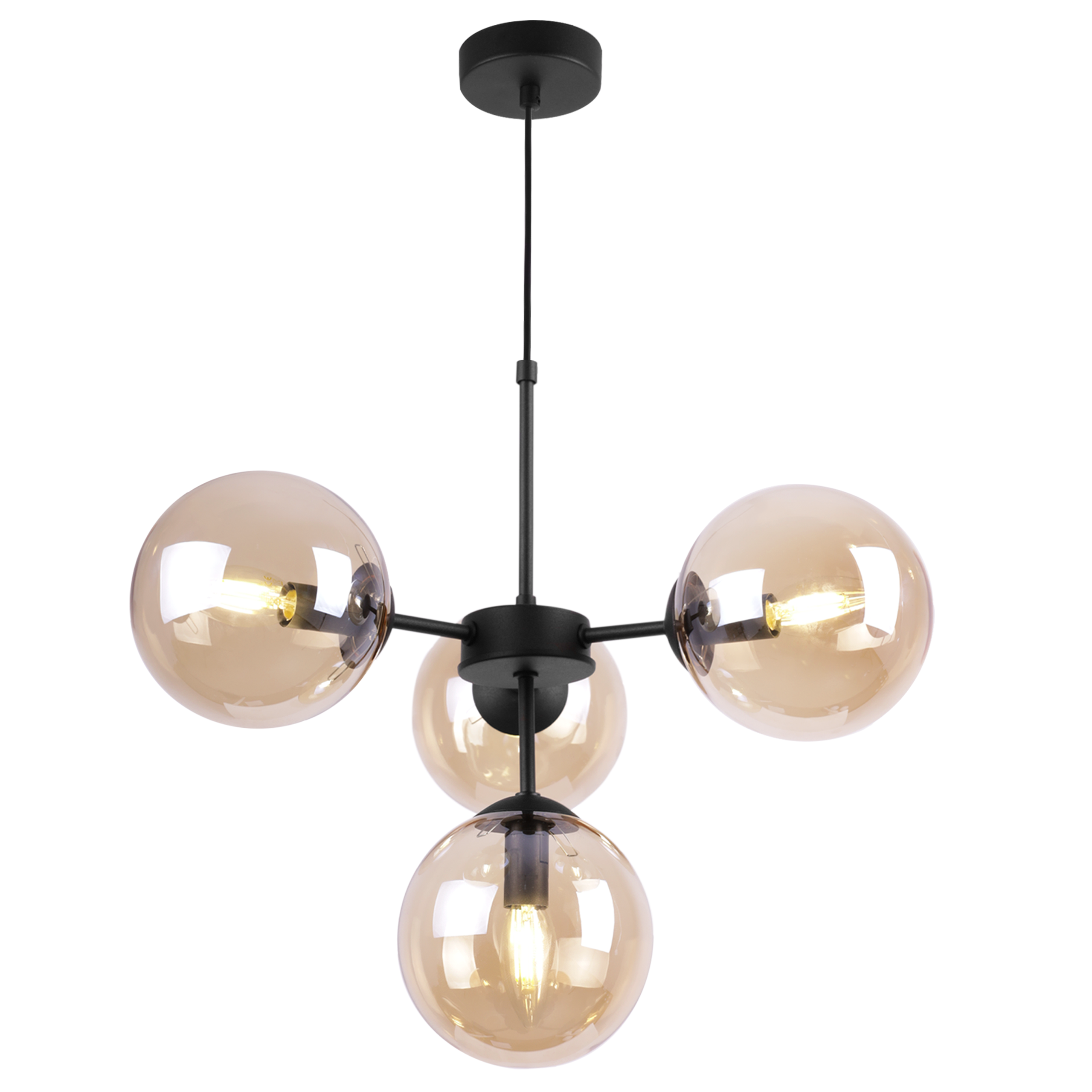 Lampa sufitowa wisząca Light Home LH Imperia 4x E14 60W miodowy