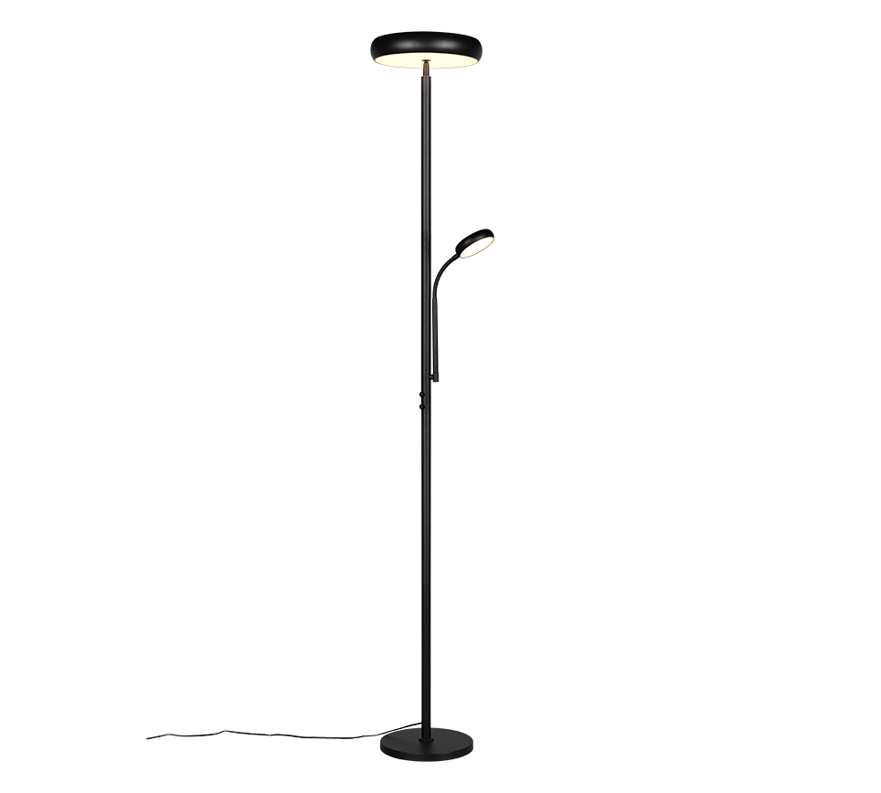 Lampa stojąca podłogowa nowoczesna czarna lampka do czytania LED 5W PALERMO RL