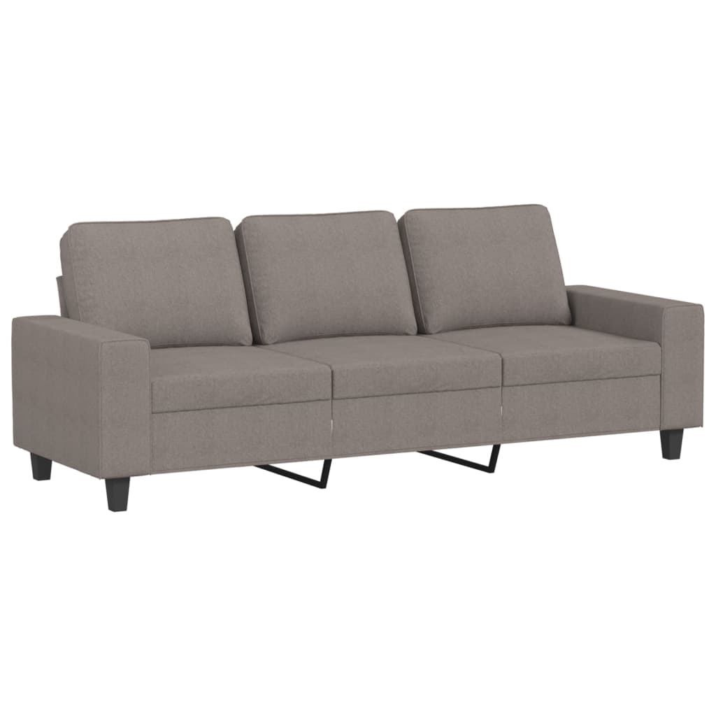3-osobowa sofa z podnóżkiem, taupe, 180 cm, tkaniną