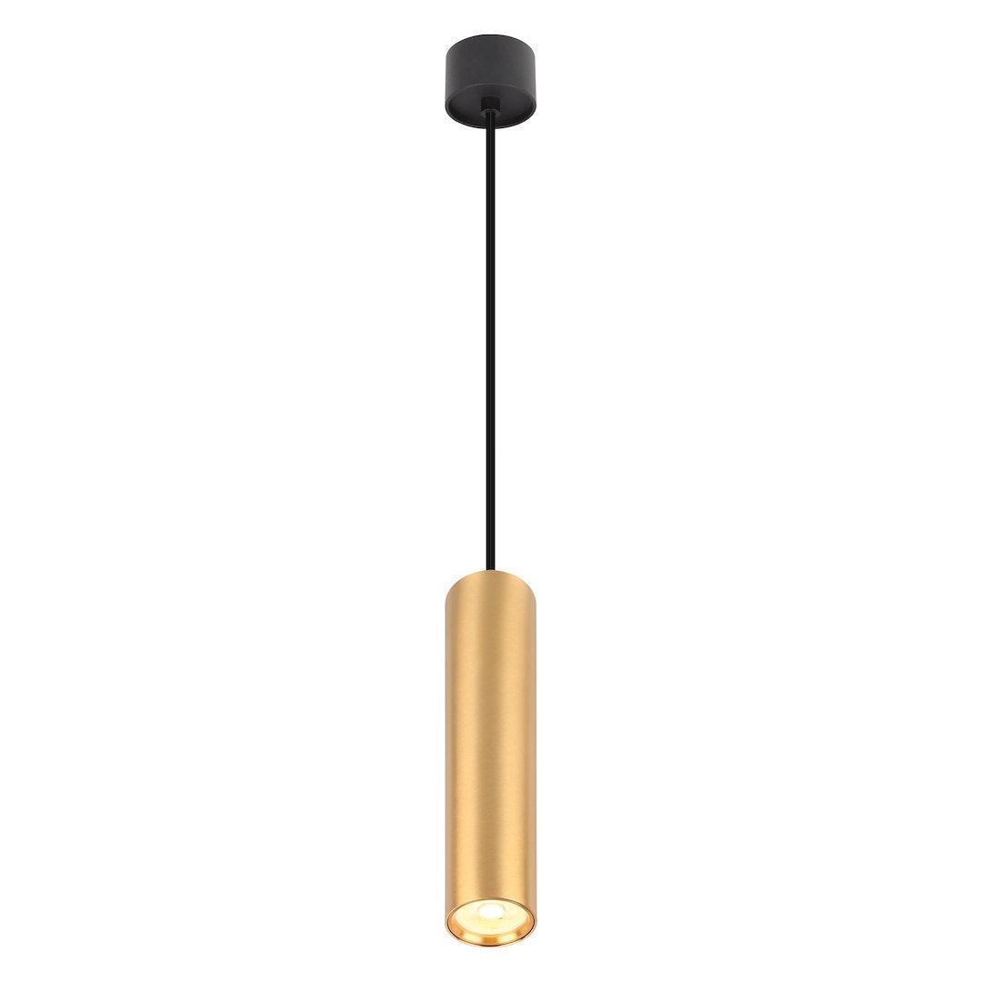Lampa wisząca nowoczesna złoto-czarna tuba 1xGU10 8W GENESIS Milagro