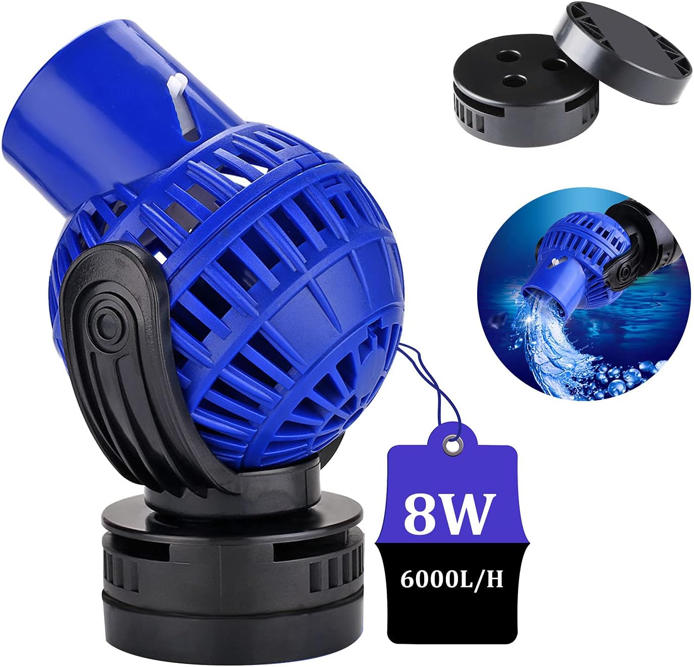 Pompa obiegowa JVP-131 Wavemaker, 6000 l/h, 8 W, 80–100 cm, pompa o ruchu 360° do akwariów słodkowodnych i morskich