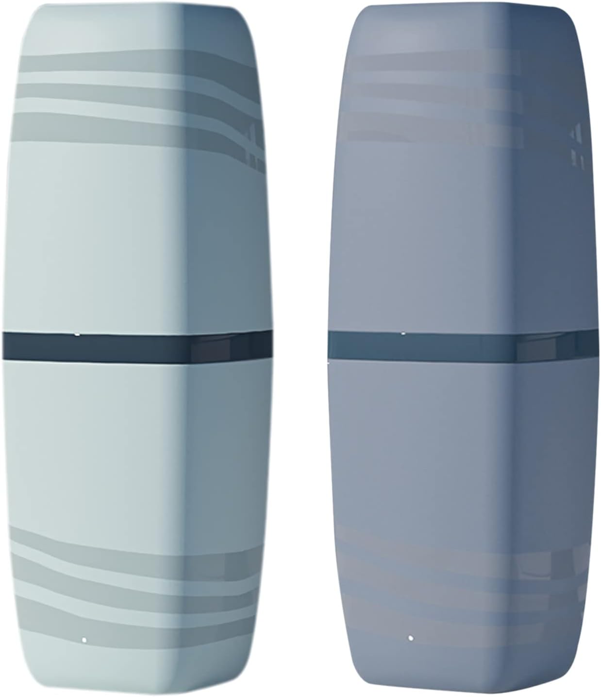 kubki podróżne na szczoteczki do zębów, etui na szczoteczki do zębów na kemping, podróże służbowe, do domu, do szkoły (szary, zielony)