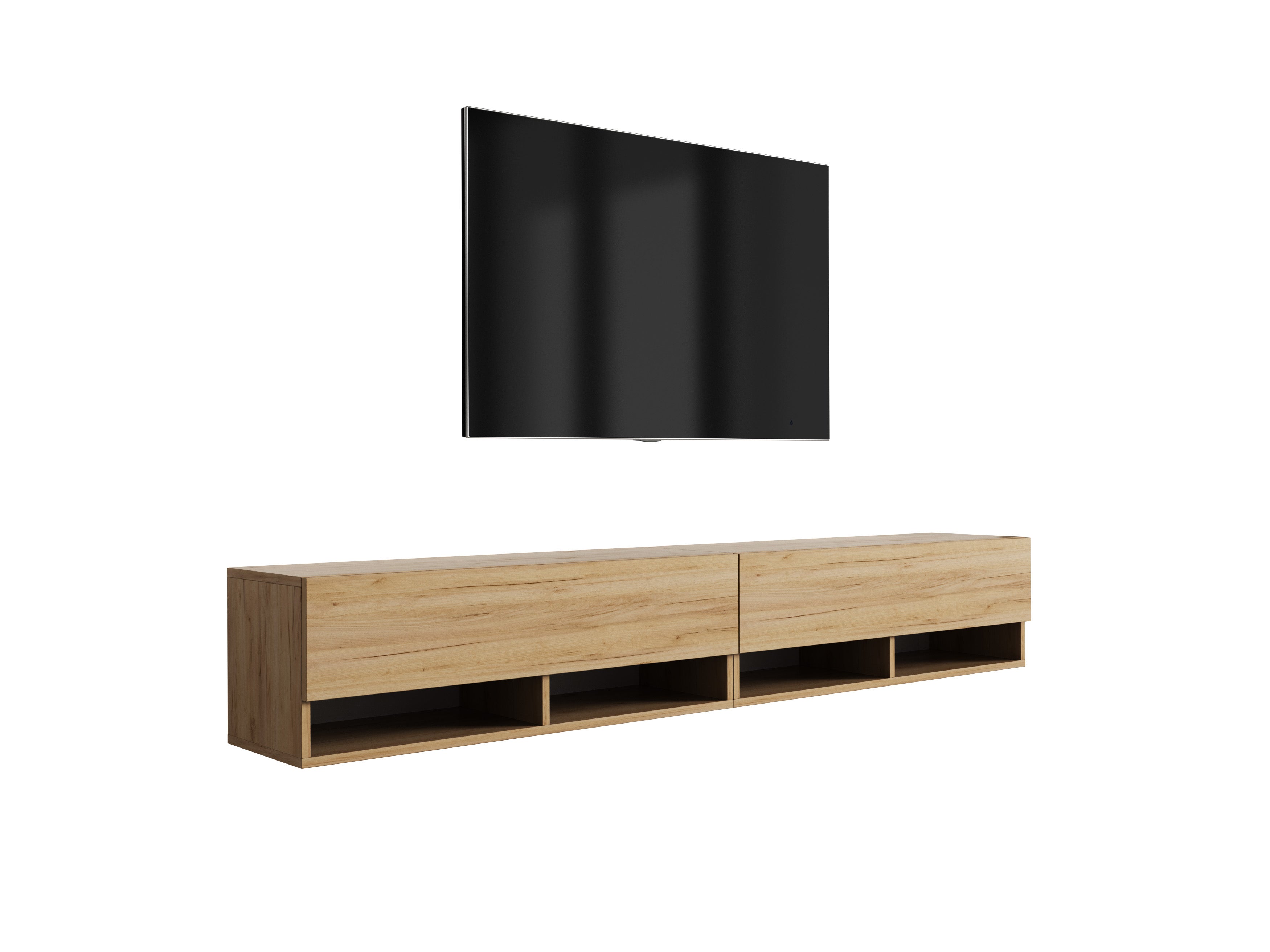 Szafka pod telewizor 200 (2 x 100) cm Dąb Craft, 200 × 32 × 34 cm