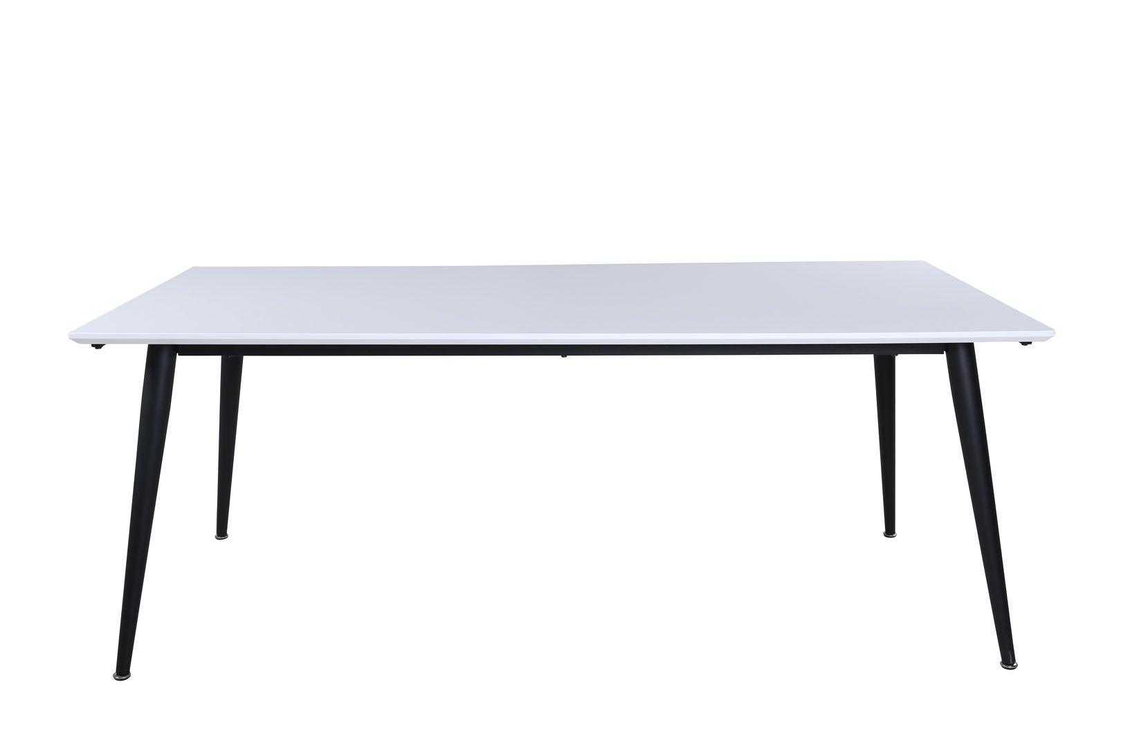Jimmy stół do jadalni 90x195/285cm zawiera dodatowe blaty HPL biały, czarny.