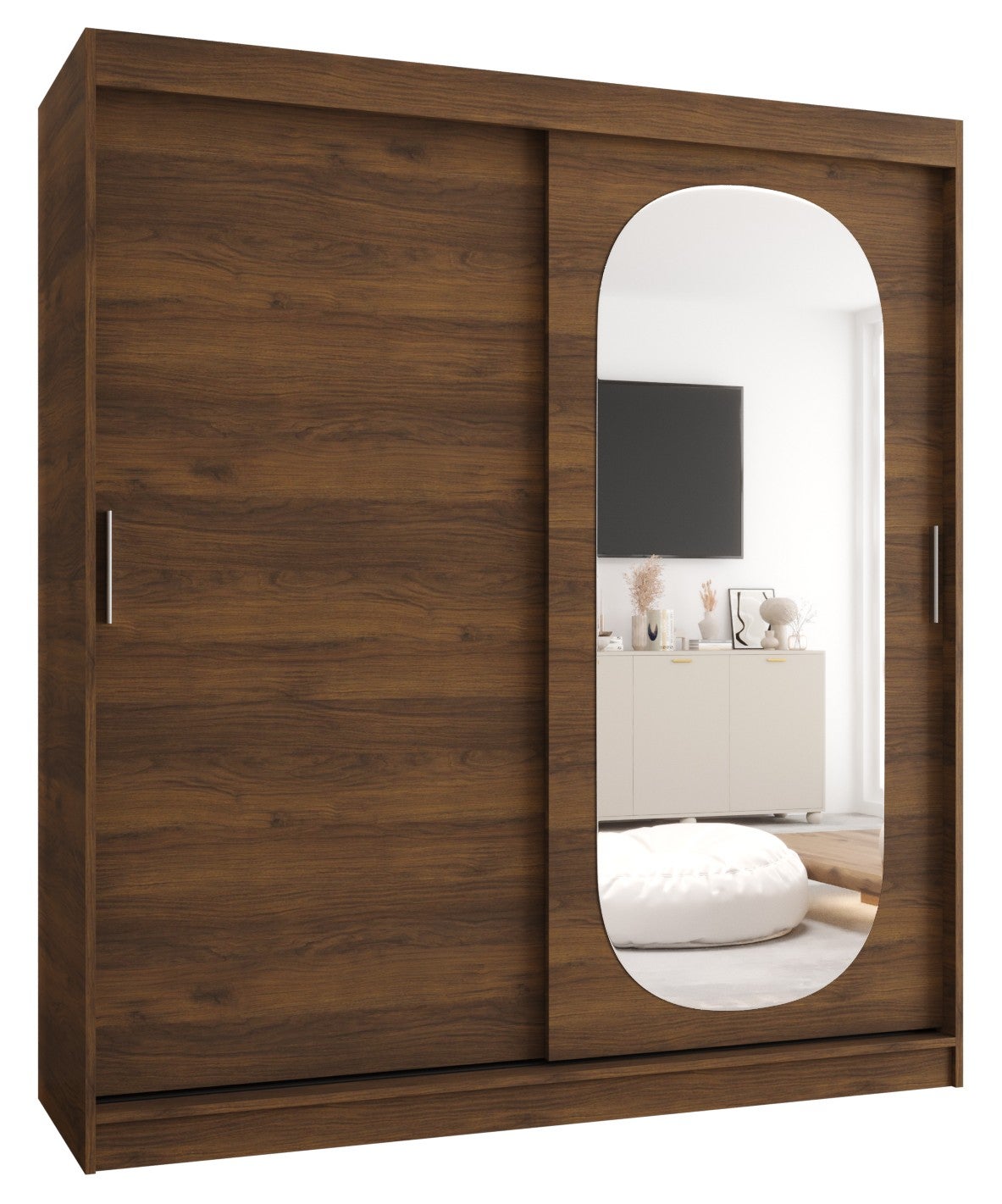 Szafa przesuwna garderoba ROYAL 180 x 62 x 200 cm Orzech Warmia