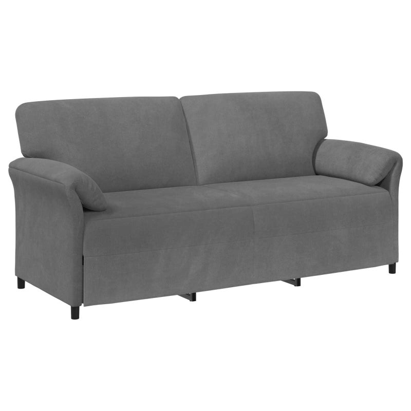 Sofa 3-osobowa ciemnoszary 198 x 83 x 95 cm Welur
