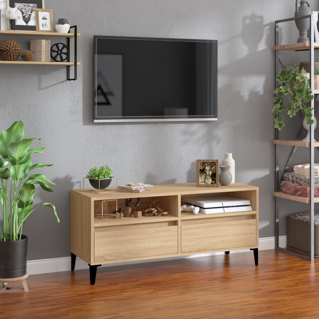 Szafka RTV VidaXL sonoma oak 100 cm brązowa
