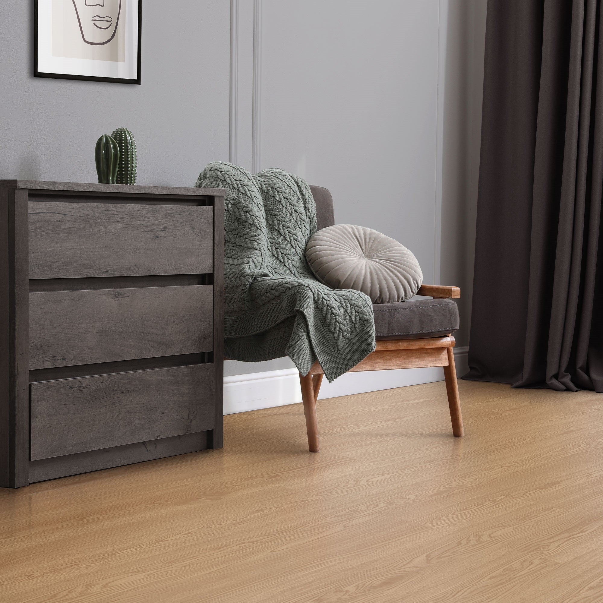 ML-Design podłoga Deluxe PVC samoprzylepne deski winylowe 91,5x15,3cm 2 mm 11,15 m² / 80 szt. kolor dab sundance dab realistyczny wygląd drewna