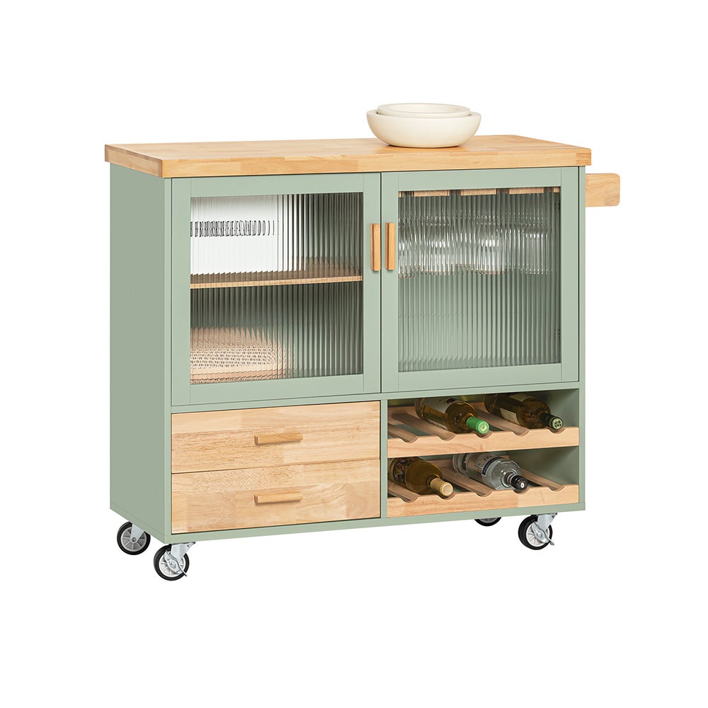 SoBuy kitchen cabinet shades of green 38 x 109 x 92 cm FKW114-GR